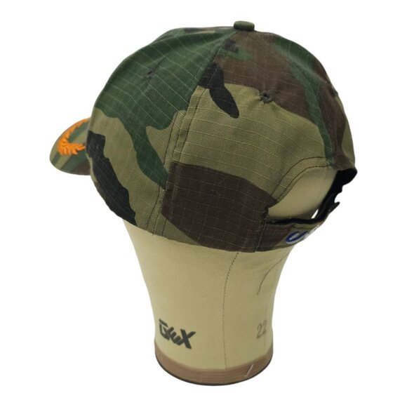 Bald Eagle USA Flag Camo Strapback Cap Embroidered Curved Brim Baseball Hat - Picture 12 of 13